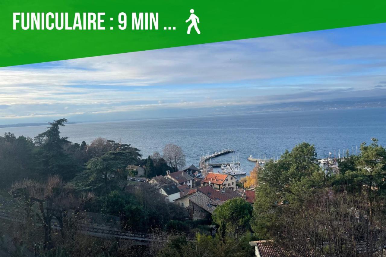 Viva Leman- Hypercentre - Vue Panoramique- Parking - Wifi Lägenhet Thonon-les-Bains Exteriör bild