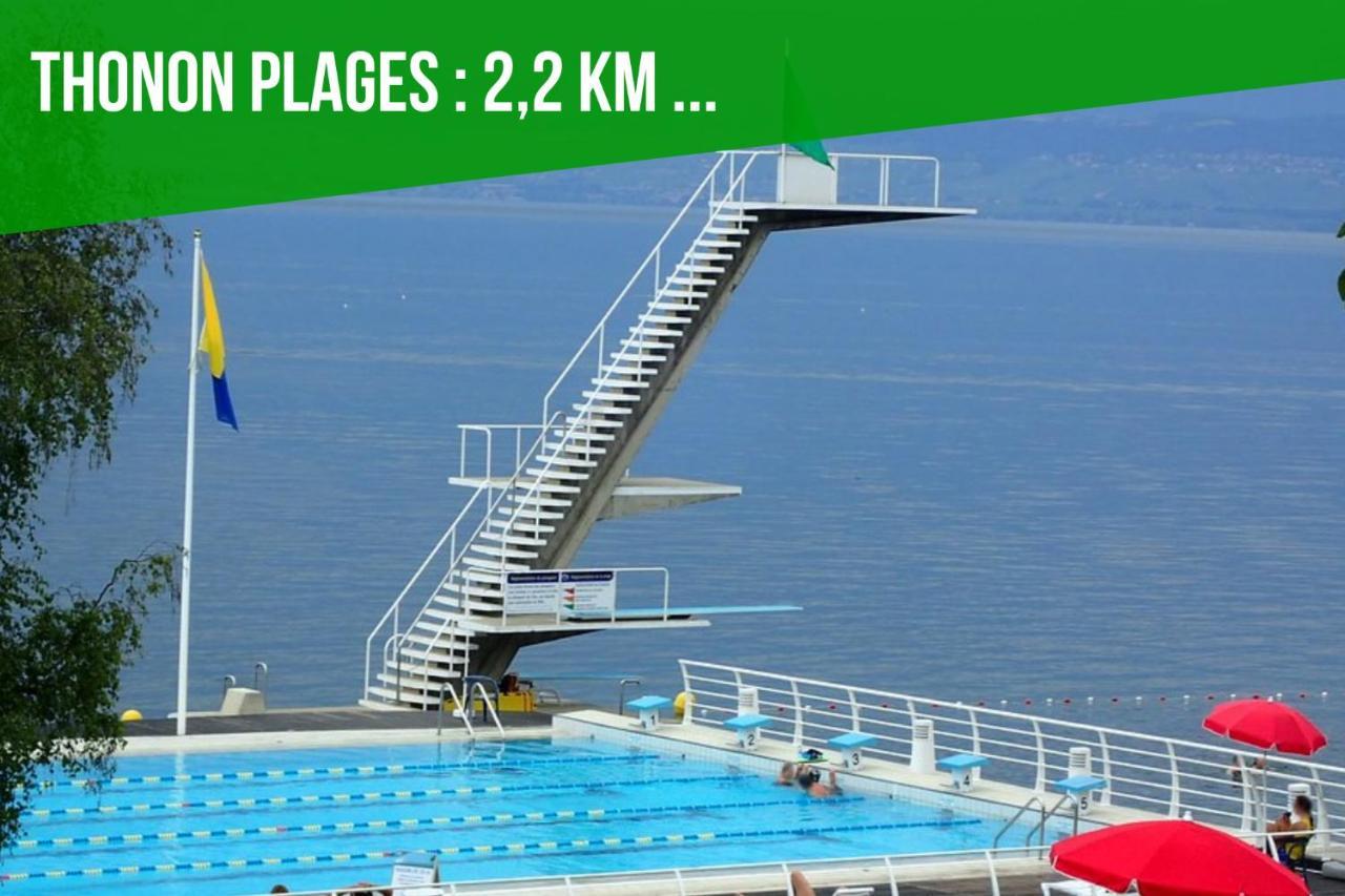 Viva Leman- Hypercentre - Vue Panoramique- Parking - Wifi Lägenhet Thonon-les-Bains Exteriör bild